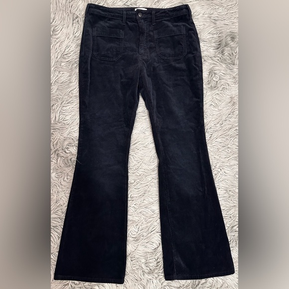 PILCRO Anthropologie The Icon Black Flare Corduroy Pant Jean size 30 - Picture 6 of 6